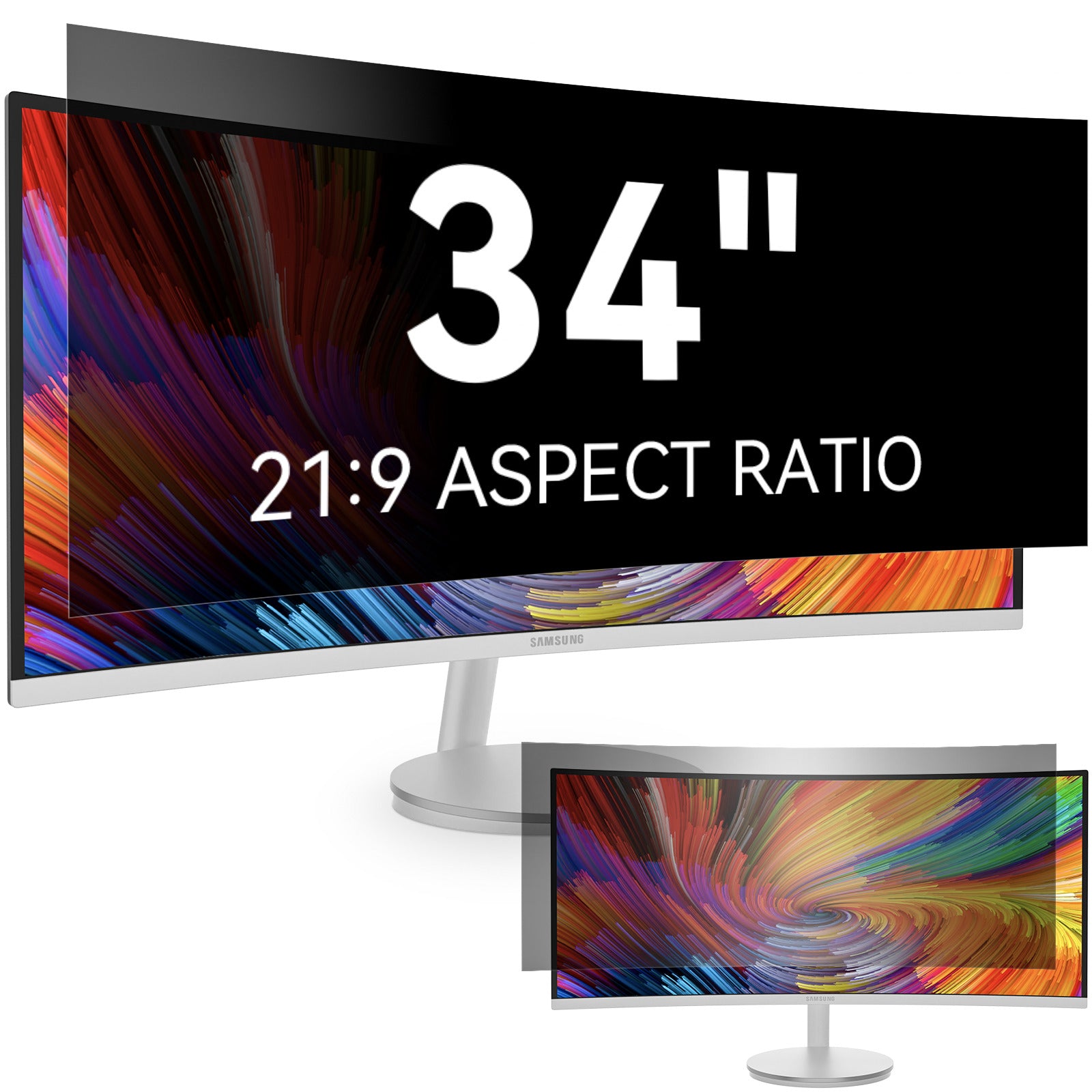 Protescreen Privacy Screen Filter for Computer Monitors – Removable Anti-Glare & Anti Blue Light Protection