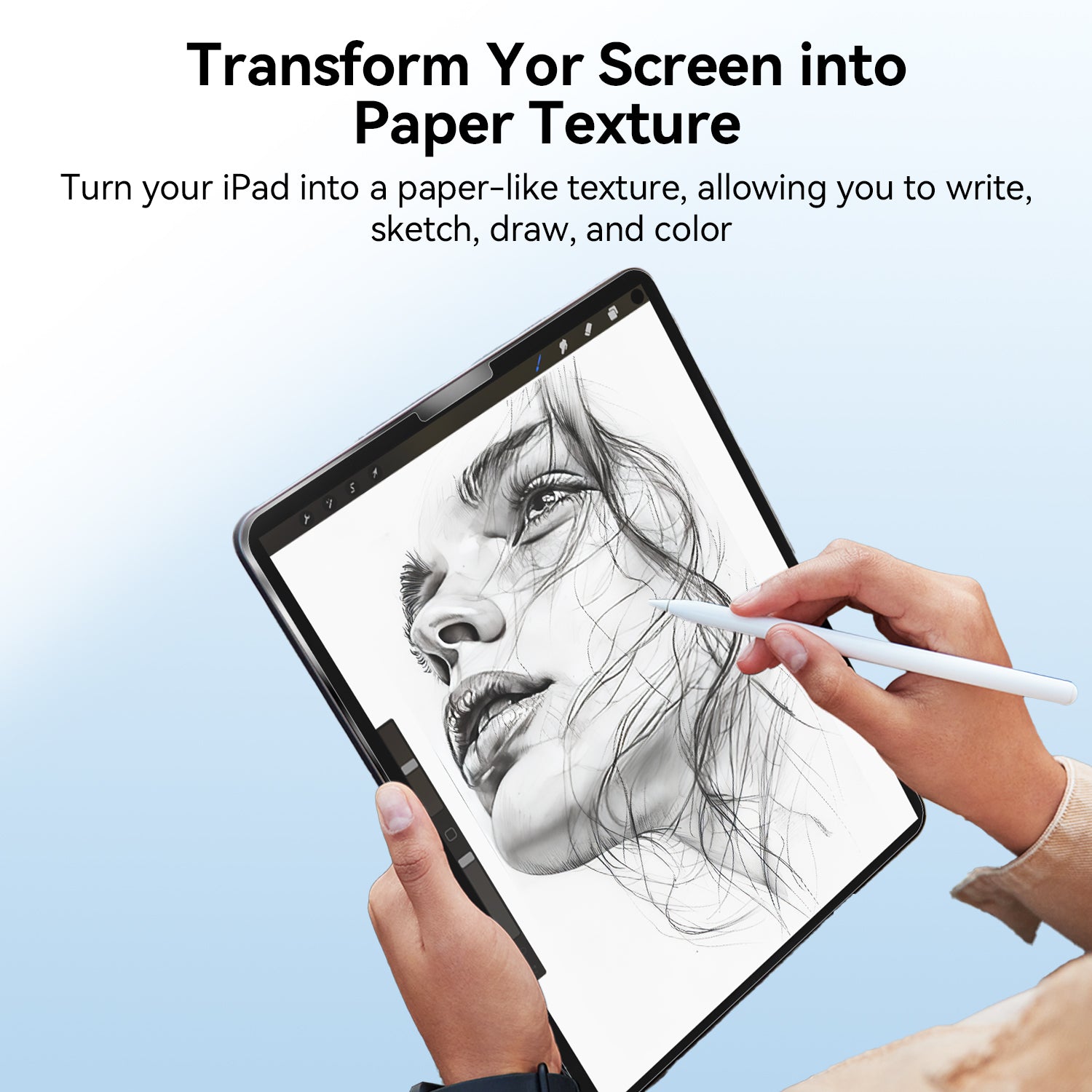 iPad Nano Adhesion Removable Paper Texture Screen Protector