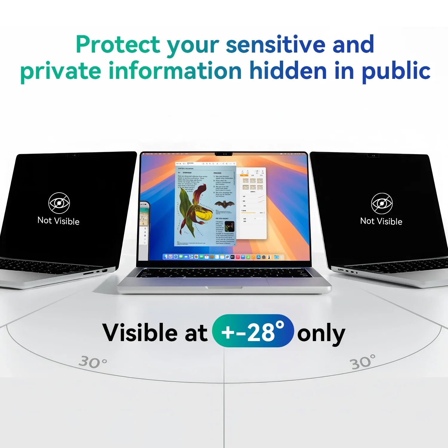 Magnetic Privacy Screen Protector for MacBook Pro 13", 14", 16"