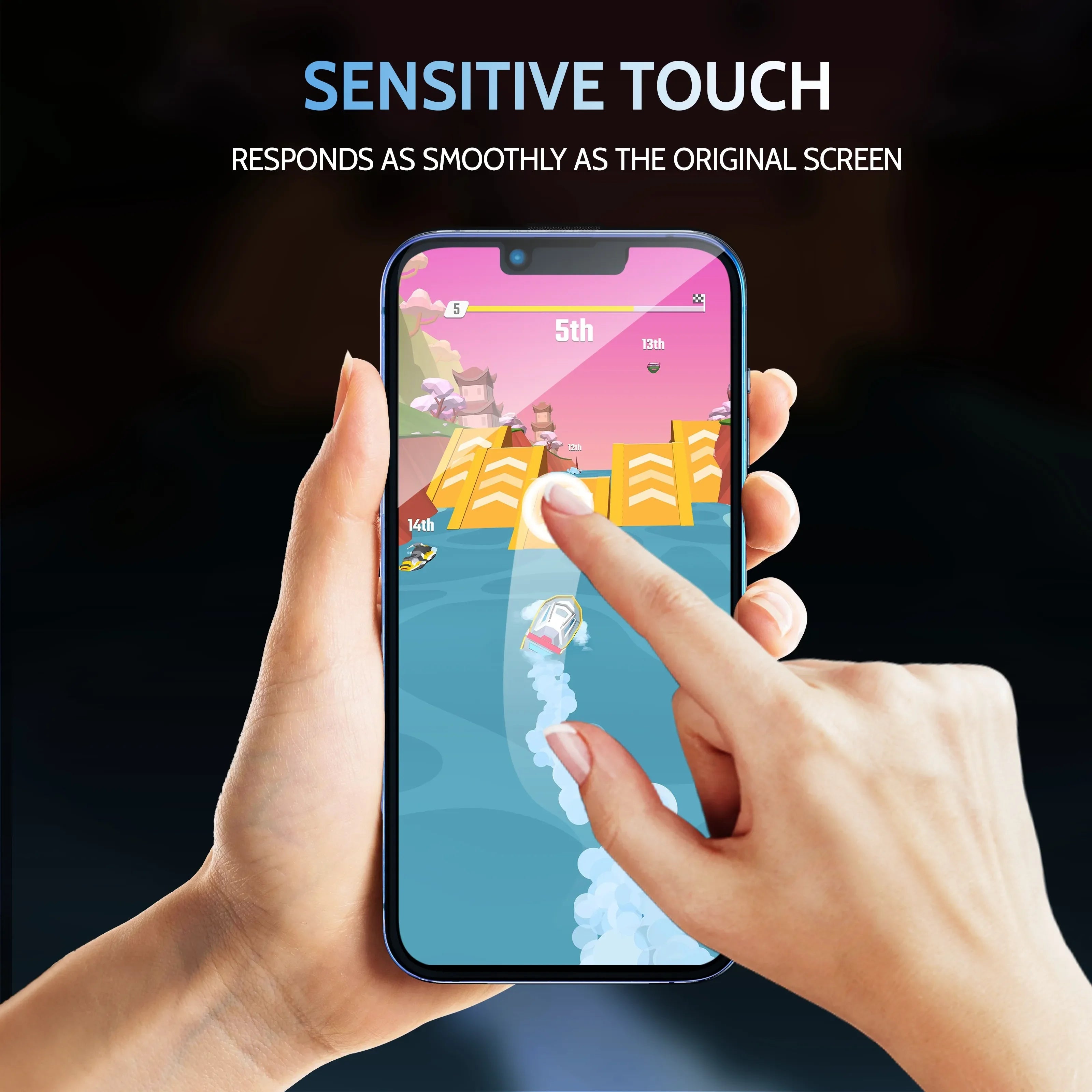 Protescreen 2 Pack Privacy Screen Protector for iPhone, Anti-Spy 9H Tempered Glass