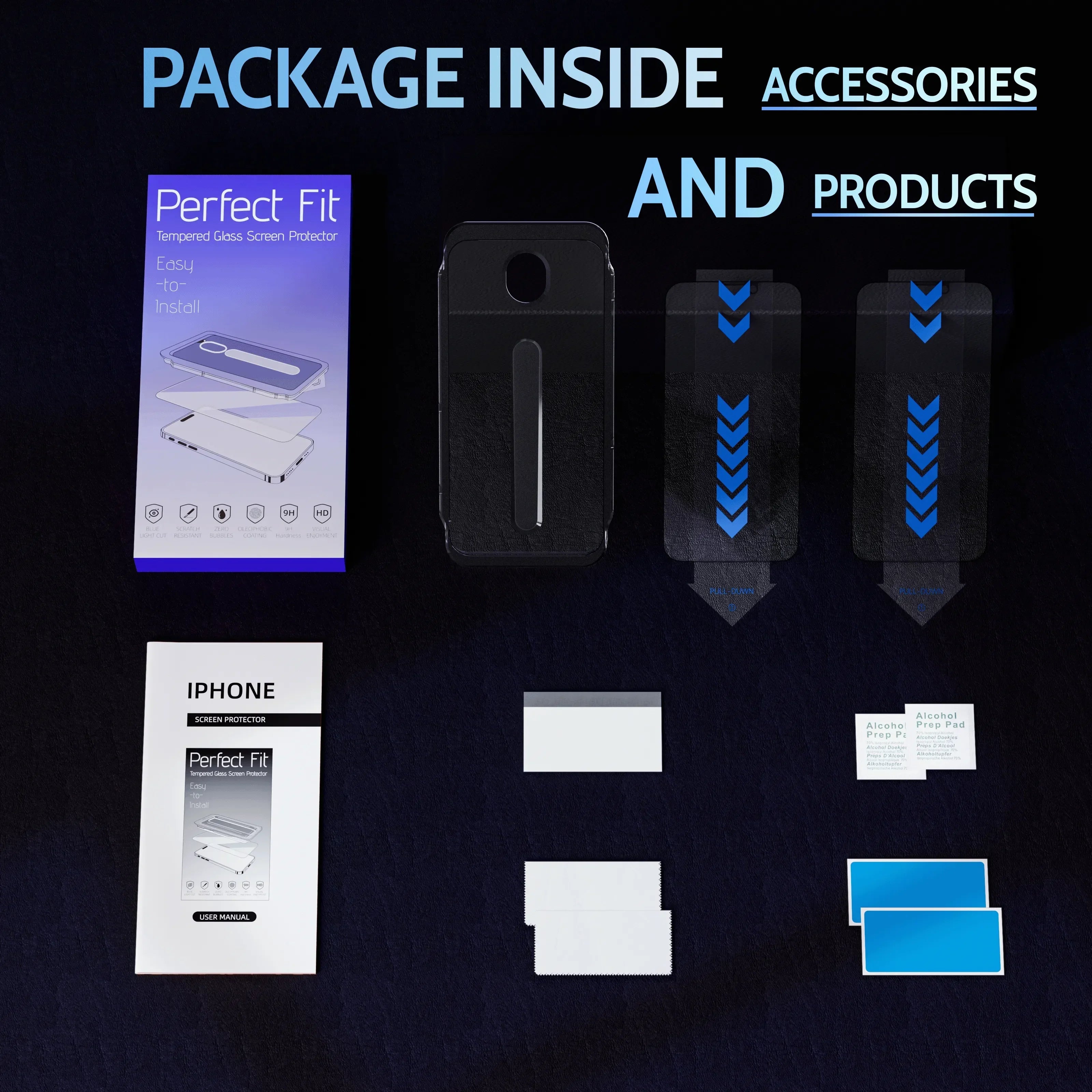 Protescreen 2 Pack Privacy Screen Protector for iPhone, Anti-Spy 9H Tempered Glass