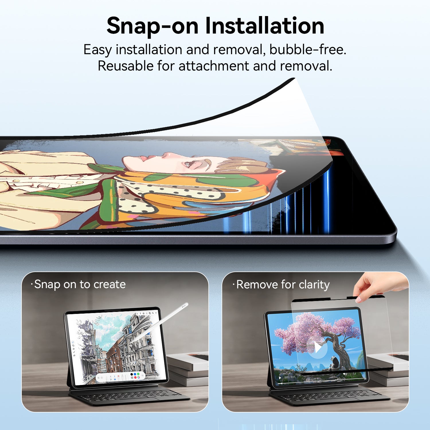iPad Nano Adhesion Removable Paper Texture Screen Protector
